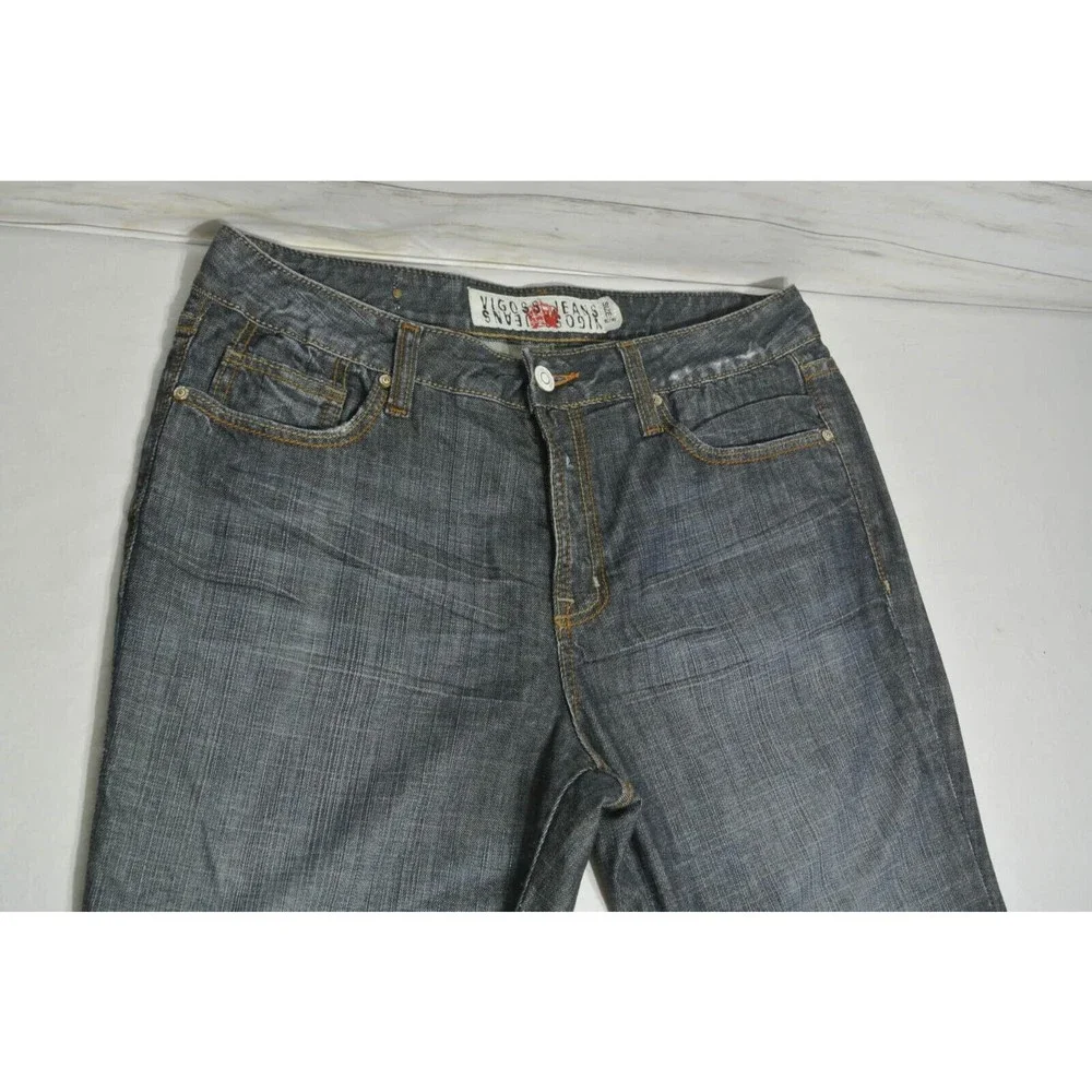 VIGOSS Size15/16 Blue Jeans Stretch LONG Bermuda Shorts 36